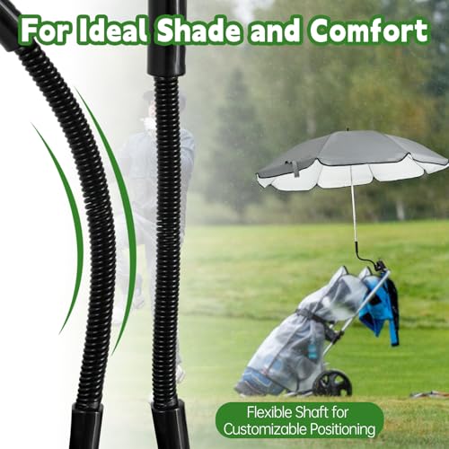 Eiszhjk UPF 50+ Wagon Umbrella with Universal Clamp, Adjustable Lounge Wagon Umbrella Attachment, Lightweight for Easy to Carry, Portable Clamp on Camping or Beach Chair, Stroller, Golf cart - Image 3