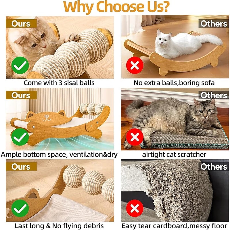 Cat Scratcher Pad for Indoor Cats Hammock for Scratching Pad Cat Chair Scratch Post for Large Cats Scratcher Lounge - Image 3