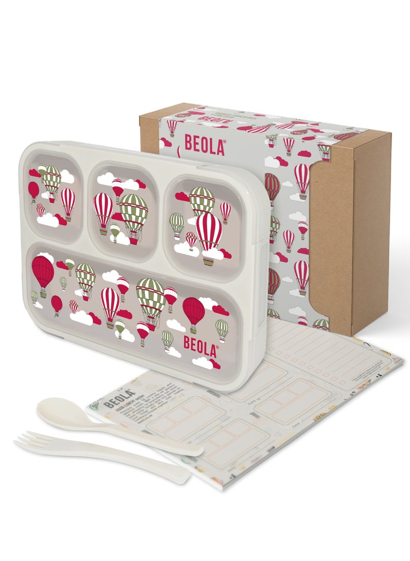 BEOLA Multi Compartment Lunch Box For Kids Adults, 4Magic Sky  - Image 1