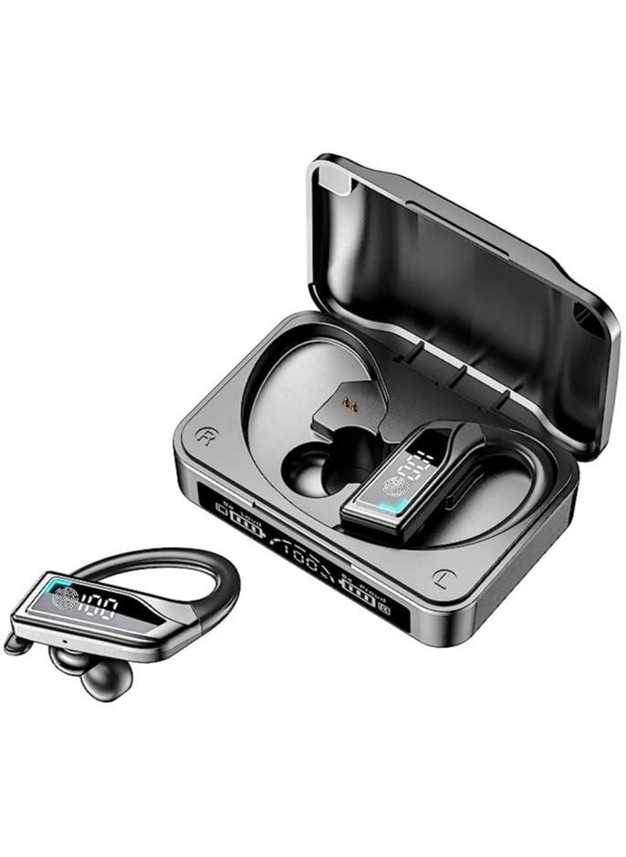 Digital Display Touch-Control Wireless Bluetooth Earphones TWS-Headphones in Ear Earbuds Headset Withear Hooks for Training I