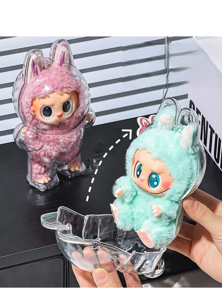 Y&D LABUBU Transparent Case LABUBU III Standing Front High Power Case Protective Cover Dust Backpack Charms  - Image 4