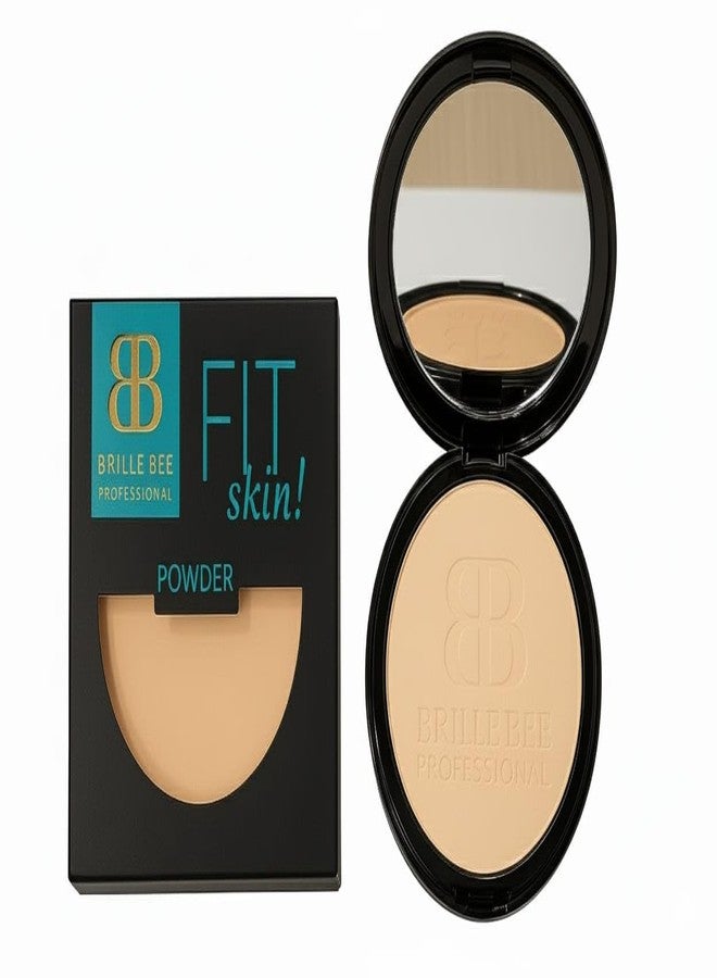 Brille Bee Fit Me Shade 2-in-1 Ivory Matte Compact Powder for Oily Skin, 12 Hour Oil Control, Sun Protection, 20g (IVORY) - Image 1