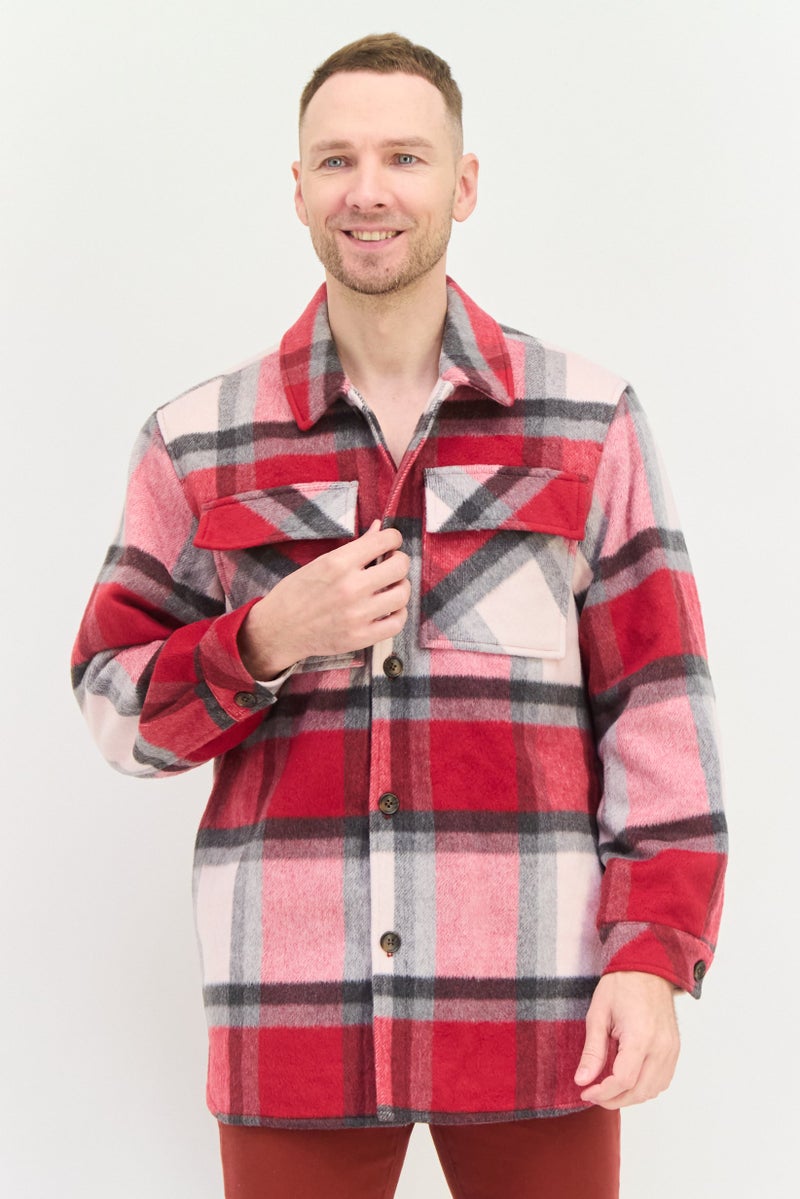 Asos Design Men Oversized Checkered Jacket Shirts, Multicolor - Image 1