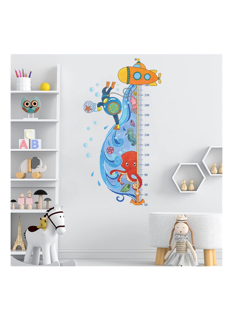 SYOSI Outer Space Kids Height Growth Chart Wall Stickers Decals Peel and Stick Removable for Baby Toddler Nursery Living Room Bedroom Wall Decor  - Image 5