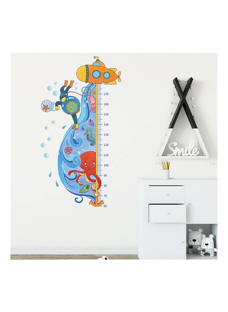 SYOSI Outer Space Kids Height Growth Chart Wall Stickers Decals Peel and Stick Removable for Baby Toddler Nursery Living Room Bedroom Wall Decor  - Image 3