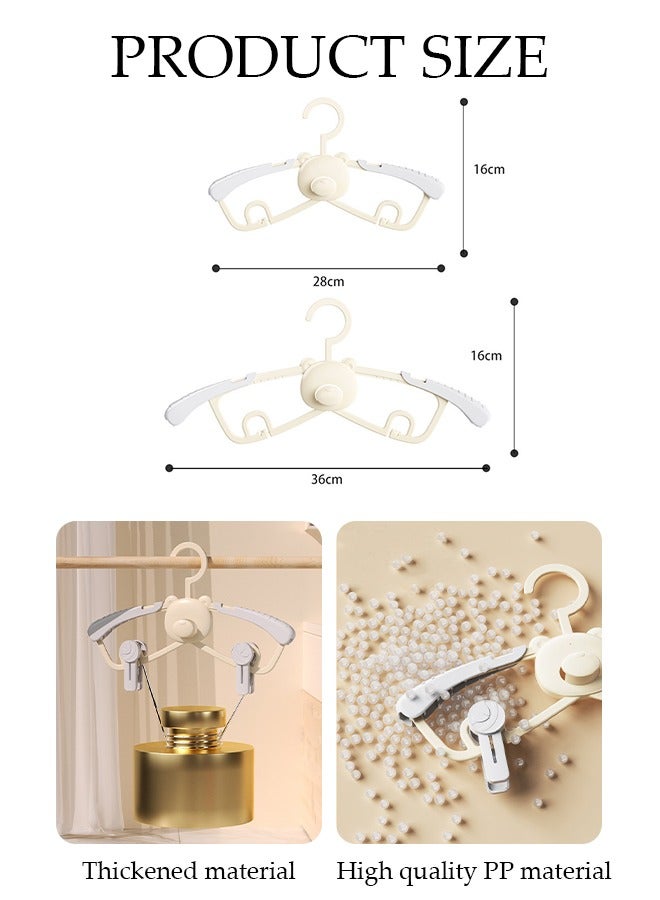 DUNISO 10PCS Baby Hangers for Closet Plastic Kids Hangers Clothes Space Saving Hangers Non Slip Extendable Baby Hangers for Girl Boy Toddler Kids Child - Image 4