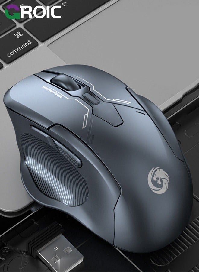 GROIC Wireless Gaming Mouse, 1600 DPI Wireless Gamer Mouse, BT & 2.4G Wireless, 45-Hour Power Capacity for PC/Mac/Laptop  - Image 1