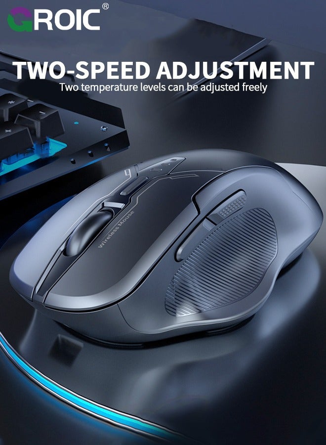 GROIC Wireless Gaming Mouse, 1600 DPI Wireless Gamer Mouse, BT & 2.4G Wireless, 45-Hour Power Capacity for PC/Mac/Laptop  - Image 2