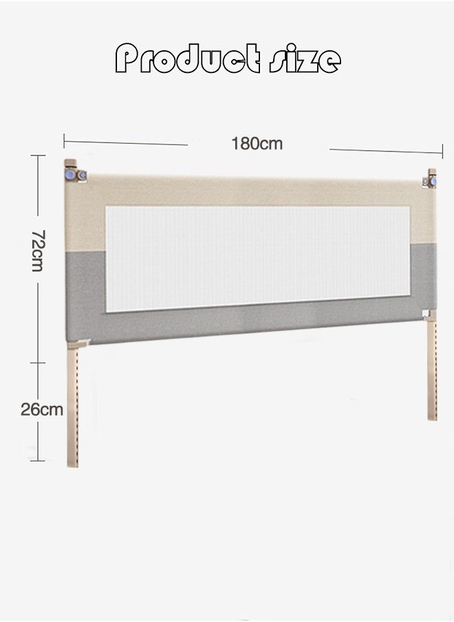 Toddler Bed Rails for Crib, Adjustable Height Children's Bed Guardrails, Suitable for Full-Size Beds (1.8M)