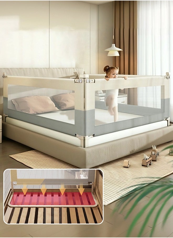 0TO1 TECH Toddler Bed Rails for Crib, Adjustable Height Children's Bed Guardrails, Suitable for Full-Size Beds (1.8M)  - Image 1