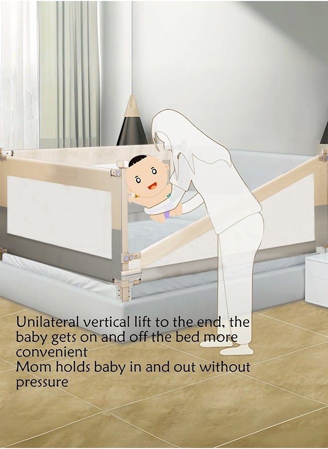 0TO1 TECH Toddler Bed Rails for Crib, Adjustable Height Children's Bed Guardrails, Suitable for Full-Size Beds (1.8M)  - Image 3