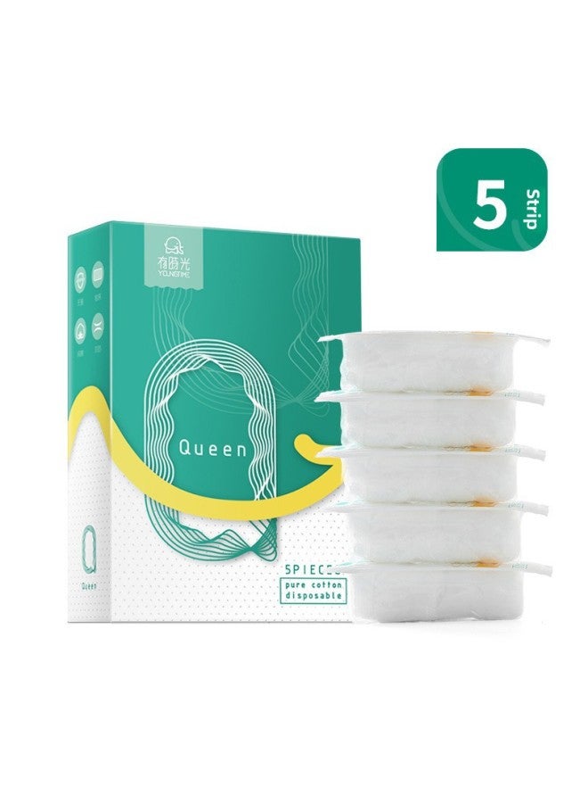 Time Disposable Underwear Men's And Women's Travel Triangle Cotton Underwear Travel Children's Wash-Free Underwear Cotton Shorts-Color:Boxed Women's White 5-pack-Size:XL【55kg-65kg】 - Image 1