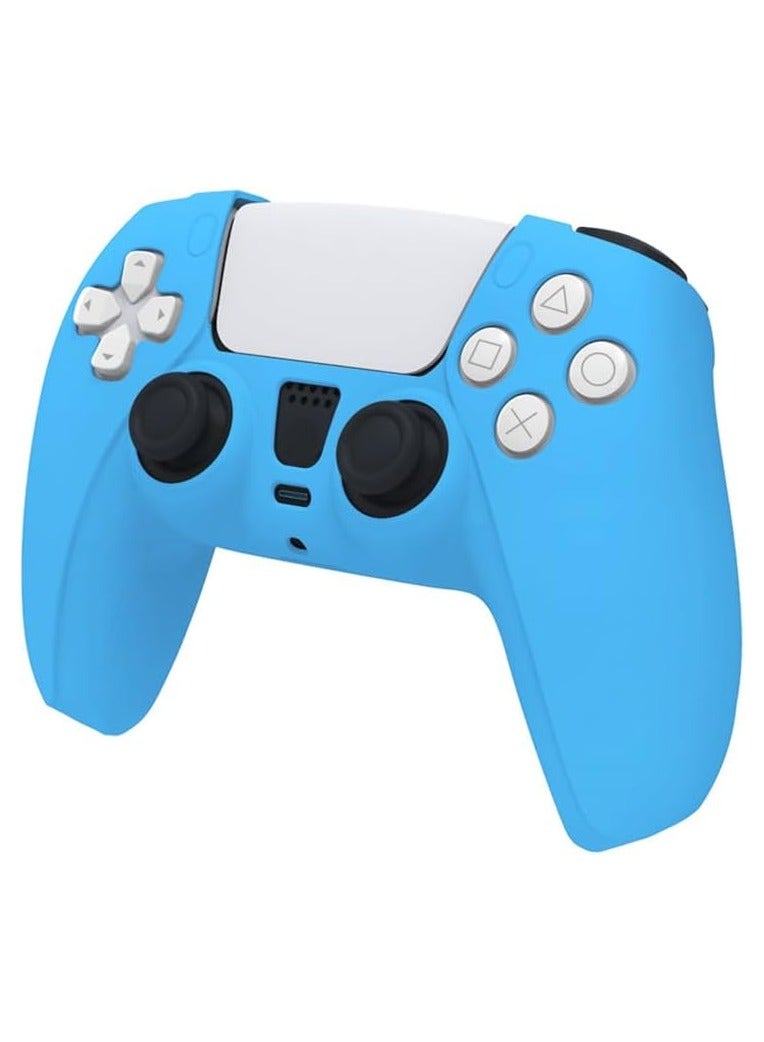 DOBE حافظة سيليكون لوحدة تحكم الألعاب PS5، غطاء حماية ناعم لجهاز بلاي ستيشن 5 - أزرق - Image 1