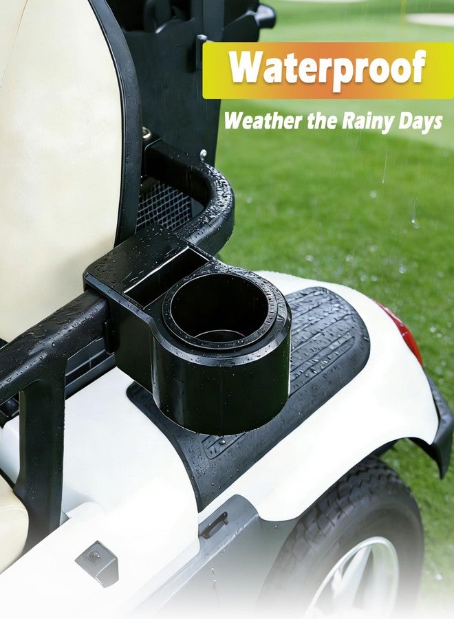 Xislet Universal Golf Cart Cup Holders, 2Pack Upgraded Waterproof Drink Holder with Phone Holder, No Drilling Space-Saving Golf Cart Accessories for EZGO Club Car Yamaha, Fits 1"-1.25" Square Tube & Grab Bar - Image 5