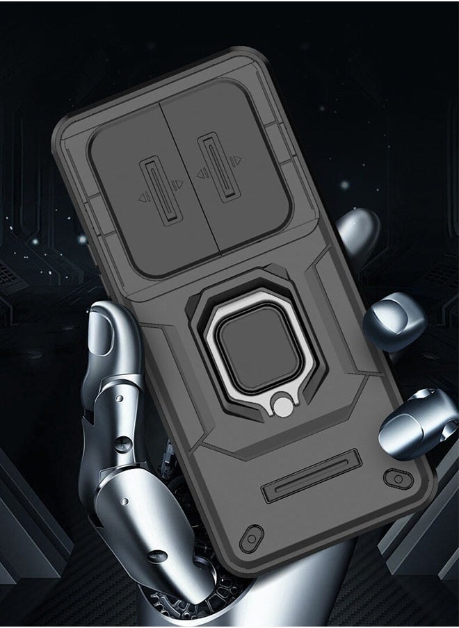 Realfrog - Honor X9c 5G Case Cover Protector Accessories with Camera Len Protection Anti-Scratch Shockproof Anti-Fingerprints Back Cover with 360 Car Mount Magnetic Ring Holder Case Protector - Image 1