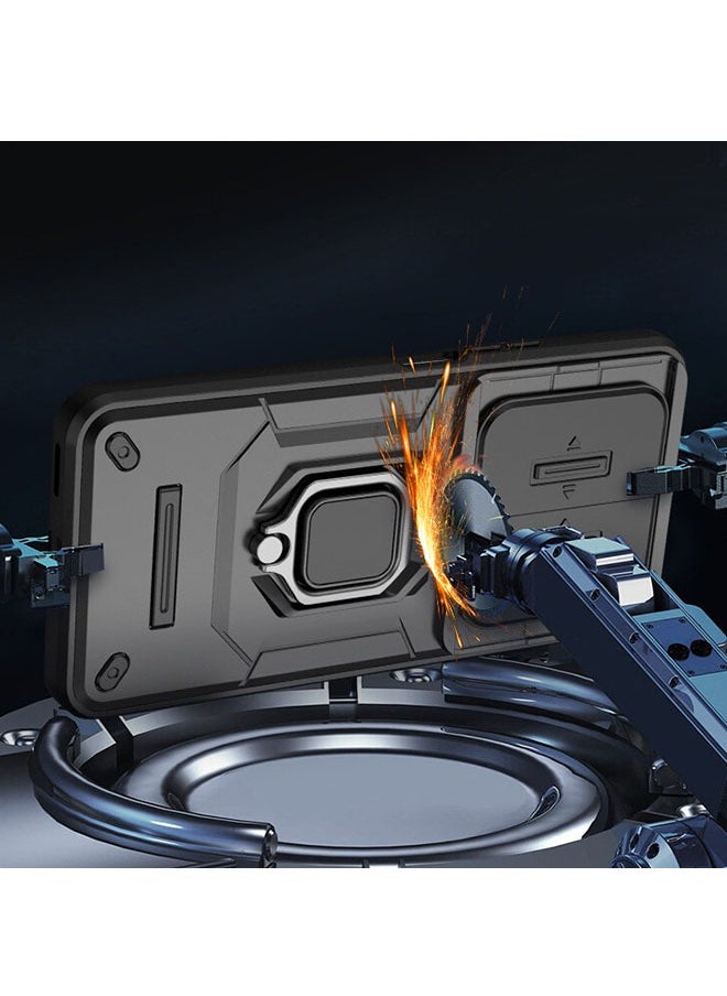 Realfrog - Honor X9c 5G Case Cover Protector Accessories with Camera Len Protection Anti-Scratch Shockproof Anti-Fingerprints Back Cover with 360 Car Mount Magnetic Ring Holder Case Protector - Image 1