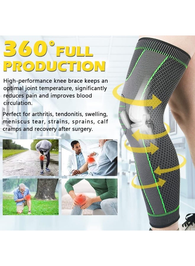 Bukela Adjustable Leg Guards Wraps, Knee Braces Sleeves Leg Compression Sleeves for Working Out and Injury Prevention, Protection Shin Guards for Basketball Football Running Trainning - Image 3