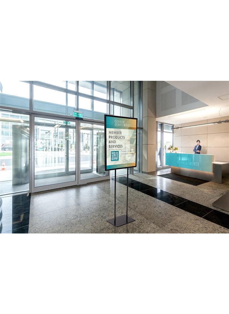 Displays2go Displays2go 22 x 28 Doublesided Poster Stand Top Insert Black TWN2228BK2  - Image 5