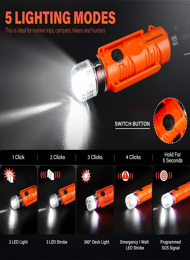 GOODSMANN Boat LED All Round Signal Light with Suction Cup & Magnetic Base for Boat Kayak - Image 2