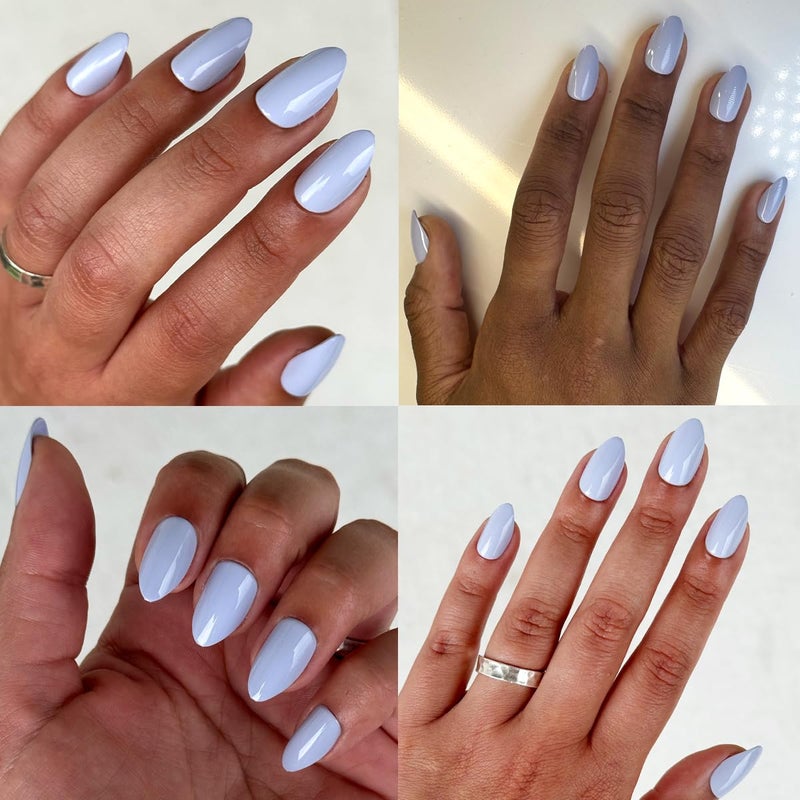 Olive & June Instant Mani Press-On Nails (Glue) | 42 Fake Nails, 21 Sizes | Non-Toxic, Long-Lasting Recycled Materials Realistic Look | Salon-Quality | Spring Flowers & Patterns |Medium, Almond | BP - Image 5