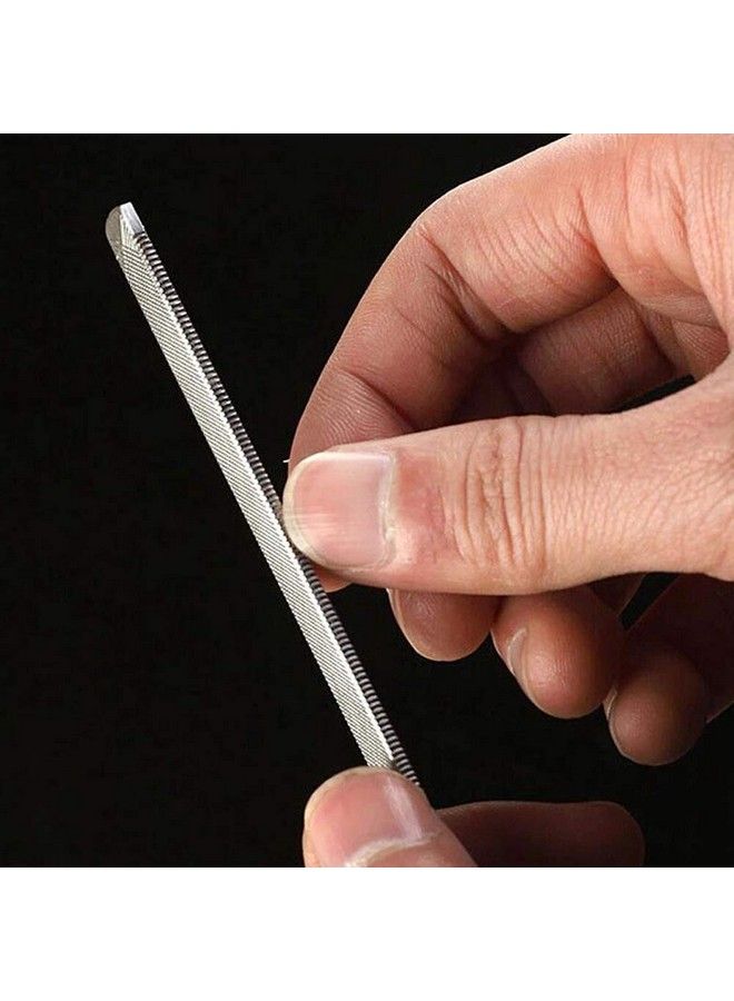 lasenersm 2 Pieces Stainless Steel Nail File 4 Sides Nail File Metal Buffer Fingernails Toenails Manicure Files For Salon And Home(7 Inch) - Image 4