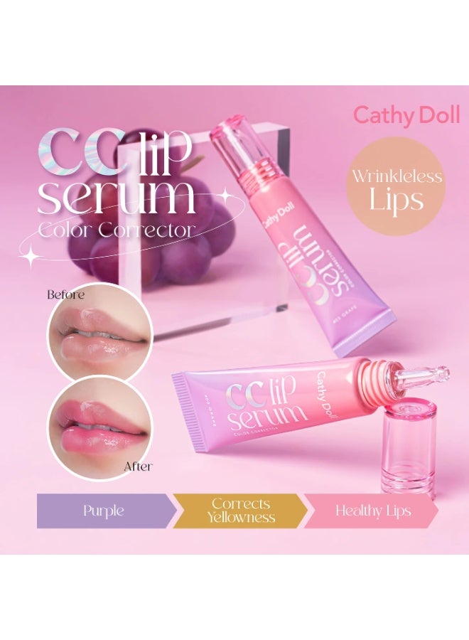 كاثي دول سيروم الشفاه كاثي دول البنفسجي - مصحح لون الشفاه CC للشفاه الصفراء - مرطب شفاه بخلاصة العنب مع لمعان وشد - Image 4