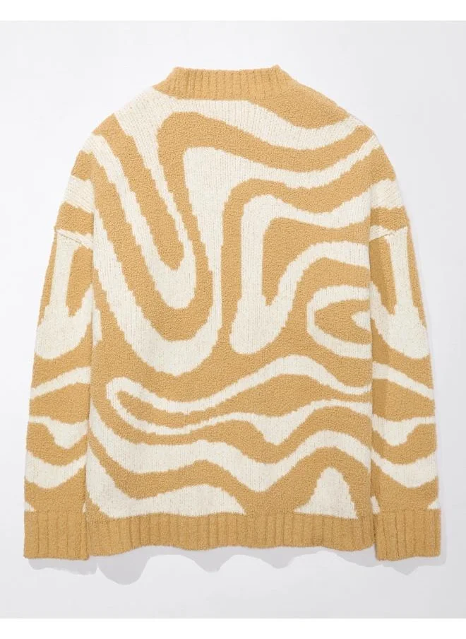 American Eagle Chenille Printed Cardigan
