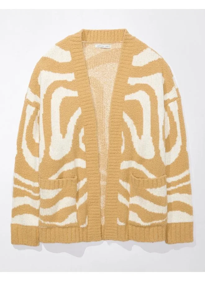 American Eagle Chenille Printed Cardigan