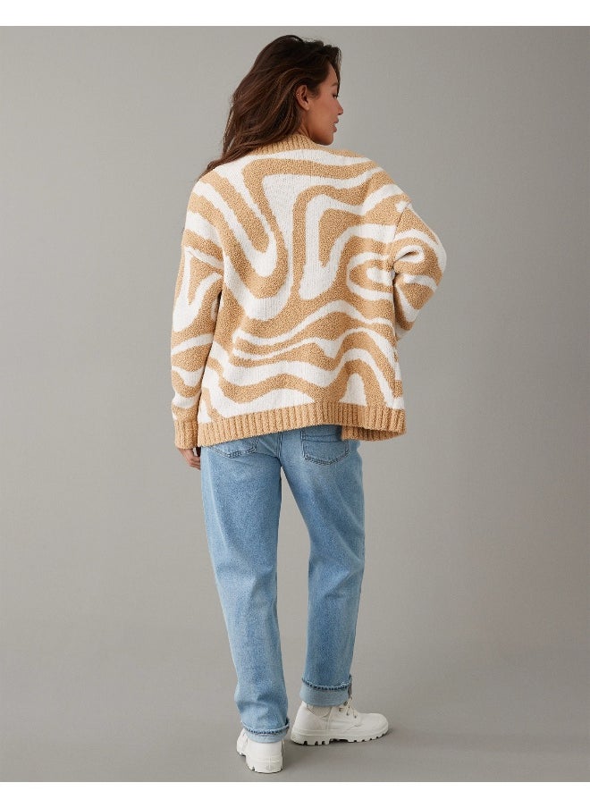 American Eagle - Chenille Printed Cardigan - Image 1