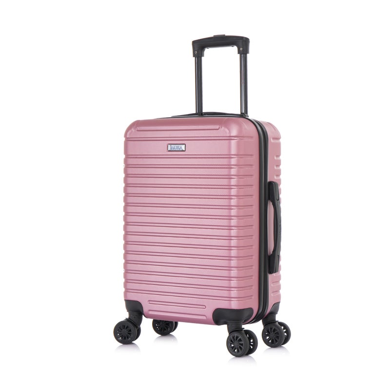 InUSA DEEP Luggage with GEL Handle | Spacious Traveling Suitcases, Travel Suitcase with Dual Spinner Wheels and Studs | 20 Inch Carry On Hardside Luggage | Rose Gold - Image 1