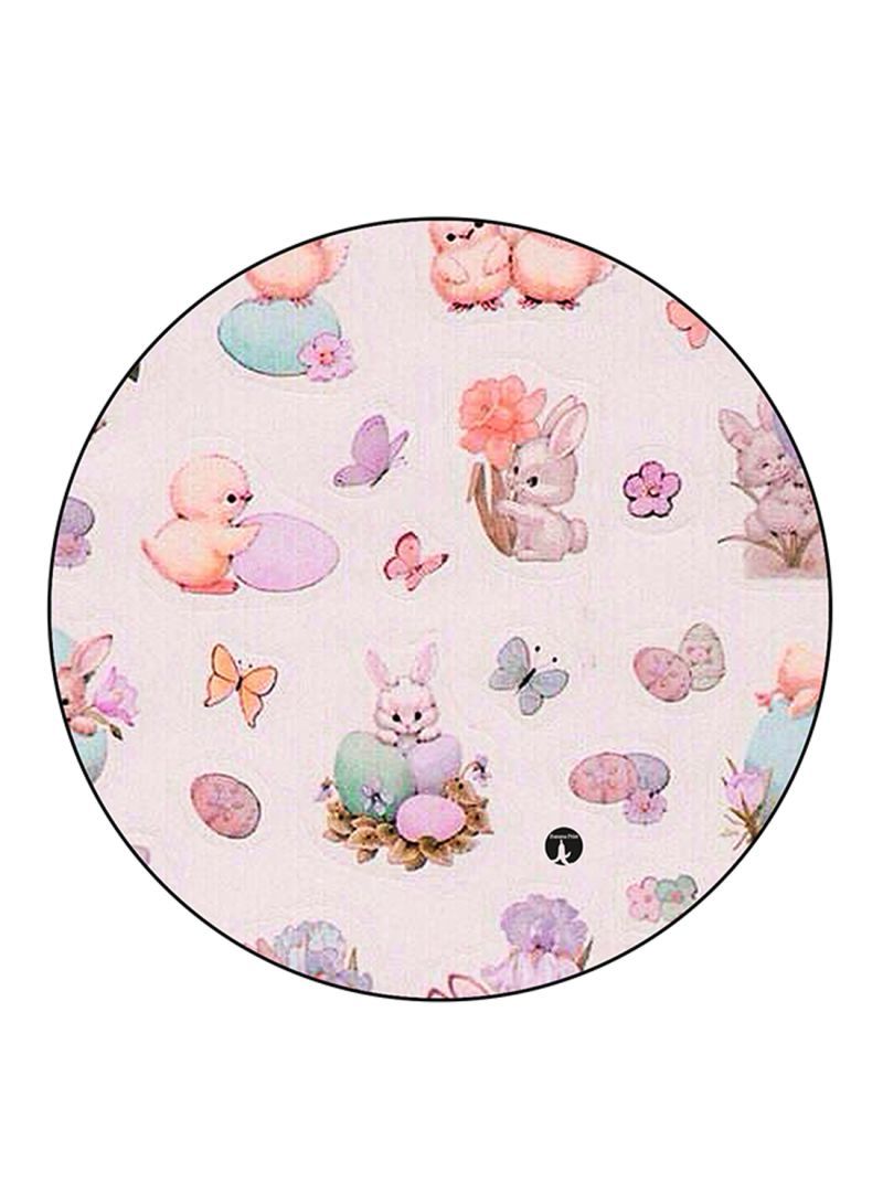 Animals Printed Mouse Pad  Round  Multicolour