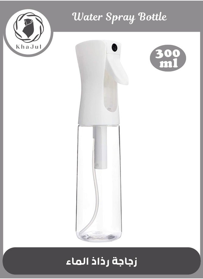 KHAJUL Water Spray Bottle for Hair 300ml, Large Ultra Fine Continuous for Hairstyling, Skin Care, Cleaning, Plants and Misting, Clear  - Image 1