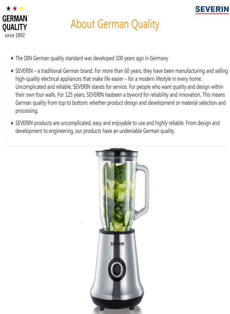 Severin,SM 3738 Multimixer & Jug Juicer 500w 1L + 130ml Jug - Image 3