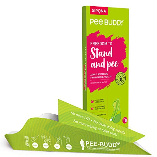PEE BUDDY PeeBuddy 10 Funnels Female Urination Device | No Mess Disposable Urinal Funnel|Travel, Camping, Hiking, Festivals, and Outdoor Activities | Paper Based Stand and Pee Funnel for Women, Girls - Image 1
