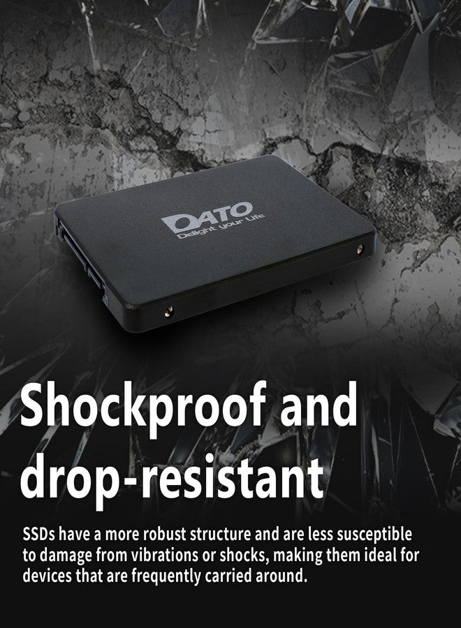 داتو  محرك أقراص الحالة الصلبة الداخلي DATO بسعة 512 جيجابايت، مقاس 2.5 بوصة، بتقنية SATA III، وذاكرة NAND ثلاثية الأبعاد، وذاكرة تخزين مؤقتة SLC، وسرعة تصل إلى 535/500 ميجابايت/ثانية، متوافق مع أجهزة الكمبيوتر المحمولة والمكتبية. - Image 5