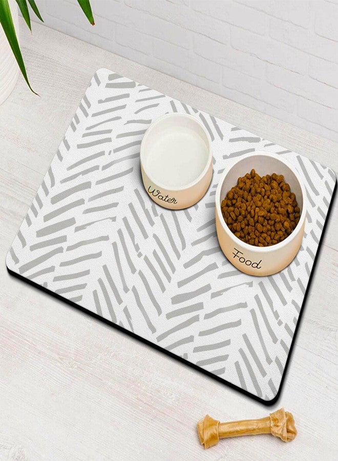 Ayiashiab Dog Food Mats for Floors Absorbent, Pet Cat Food Mat - Quick Dry Dog Bowl Mats for Food and Water, Eco-Friendly Boho Pet Supplies - Image 1