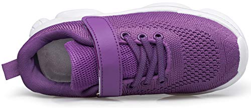 MURDESOT Kids Shoes Toddler Boys Girls Athletic Running Sports Strap Sneakers for Toddler/Little Kid/Big Kid Size 7 Purple - Image 4