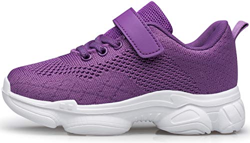 MURDESOT Kids Shoes Toddler Boys Girls Athletic Running Sports Strap Sneakers for Toddler/Little Kid/Big Kid Size 7 Purple - Image 5