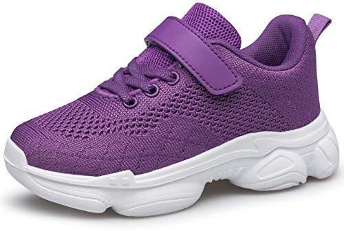 MURDESOT Kids Shoes Toddler Boys Girls Athletic Running Sports Strap Sneakers for Toddler/Little Kid/Big Kid Size 7 Purple - Image 1