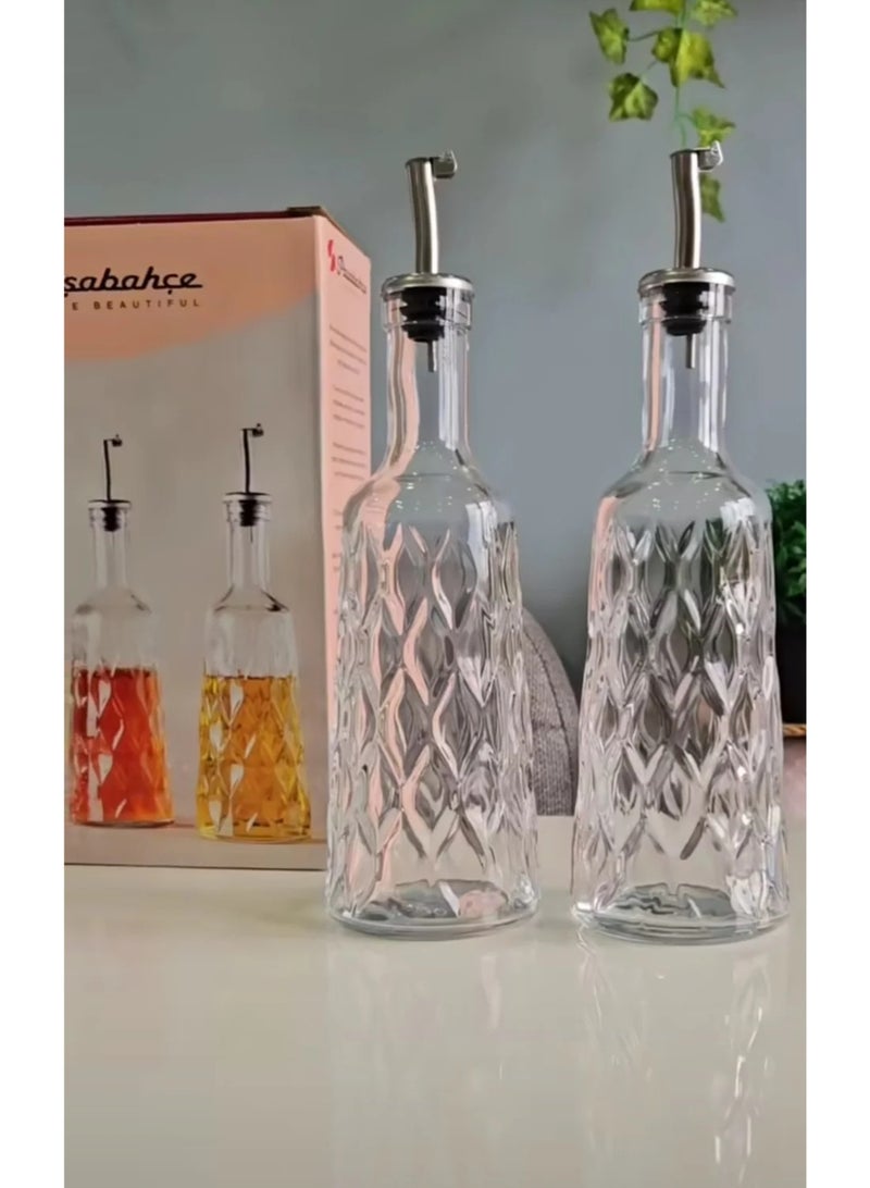 Paşabahçe طقم زجاجات توزيع زيت وخل باساباخه 380 مل - 2 قطعة - Image 1