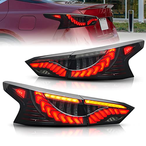 Archaic LED Tail Lights Compatible with 2019-2024 6th Gen Nissan Altima [S, SR, SV, SL, Platinum],w/3D Animation DRL/Sequential Turn Signal,Pair - Image 1
