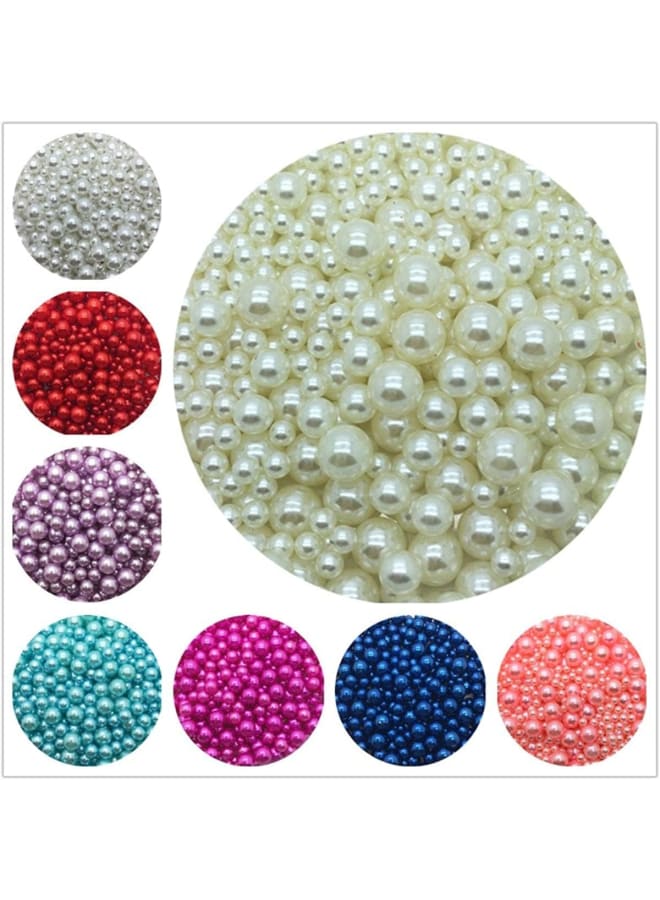4/6/8/10mm No Holes Acrylic Beads Spacer Imitation Beads Loose Round Beads For Jewelry Making DIY Garment Beads Beads-25.8mm 50 Pieces - Image 2
