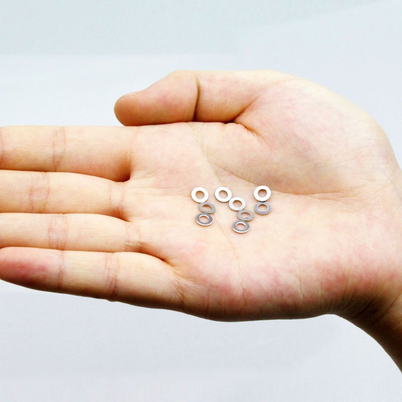 Sutemribor M3x6mmx0.5mm Stainless Steel Flat Washer, 100 Pieces - Image 5