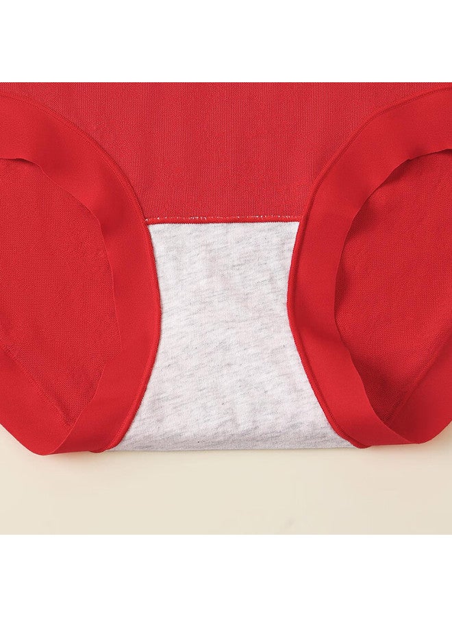 FENTENGCARE Fenteng Kean Women's Underwear 10a Antibacterial Tencel Lyocell 3-pack Red Wedding High-waist Extended Briefs - Image 4