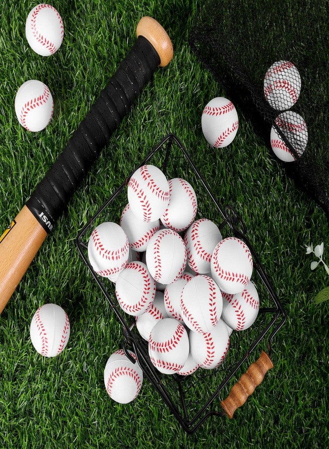 Aodaer 24 Pack Mini Baseball Stress Balls with Drawstring Mesh Bag Fidget Toys for Adults Soft Foam Balls for Sports Party Favor Gifts - Image 5
