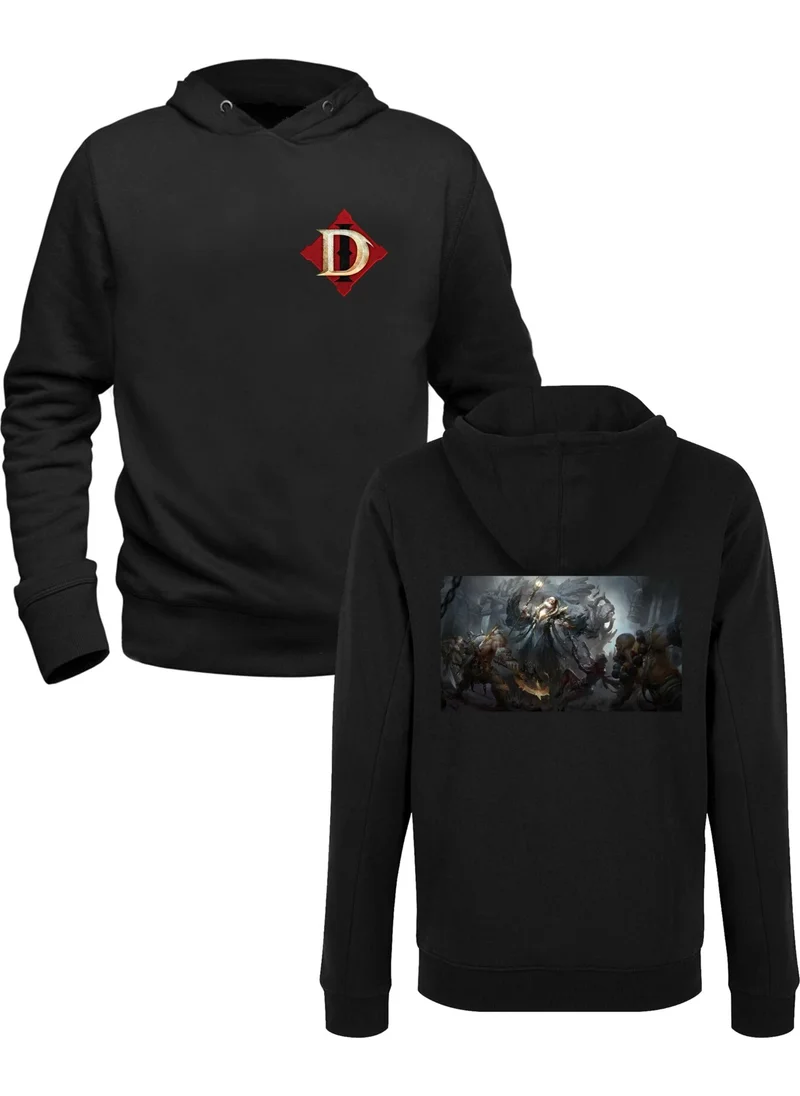 Alfa Tshirt Diablo Immortal Front Back Printed Black Sweatshirt