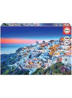 1500 Piece Puzzle For Adults Santorini Greece. Fix Puzzle Glue Included. From 14 Years Old 19040