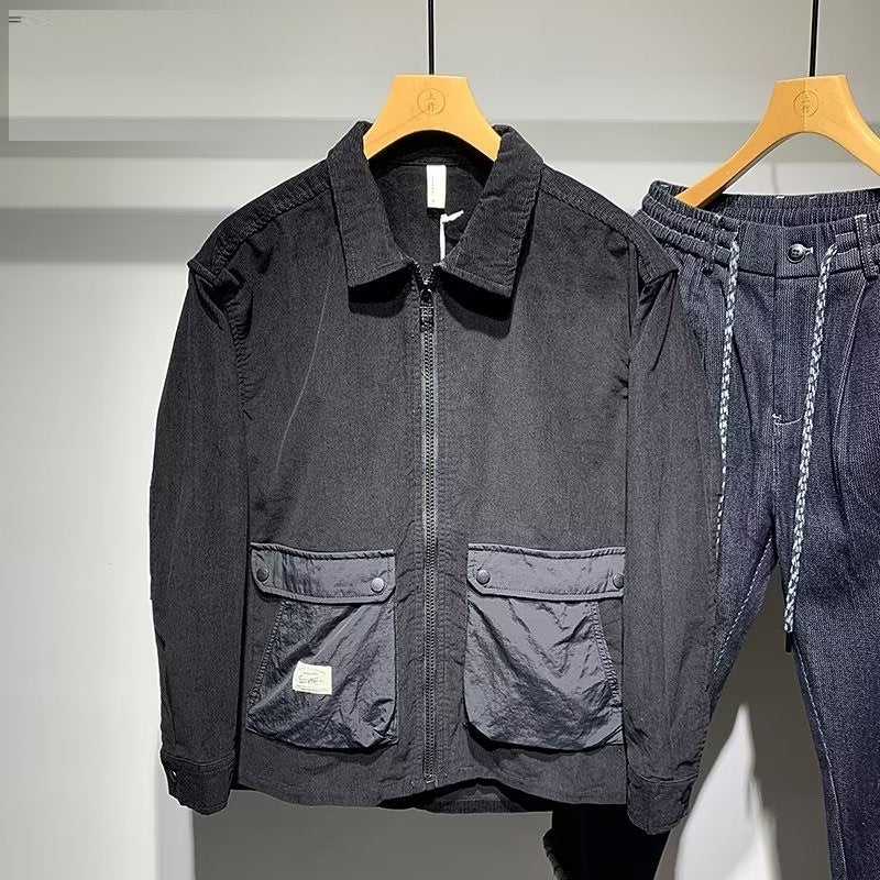 2023 Fashion All-Matching Retro Workwear Large Pocket Shirt Men'S All-Matching Loose Casual Shirt Fashion - Image 3