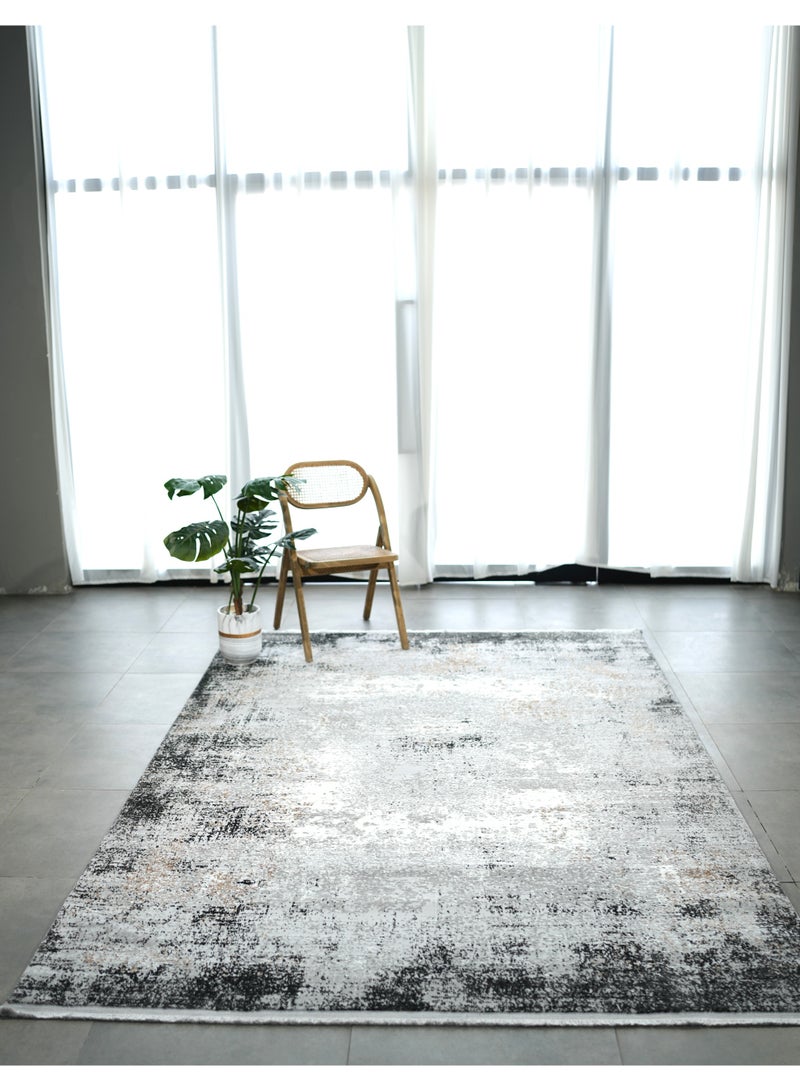 Ramsha Washable Area Rug Large Carpet For Bedroom Rug 100x200 cm For Living Room MR529 Polyester Abstract Pattern Carpet - Image 2
