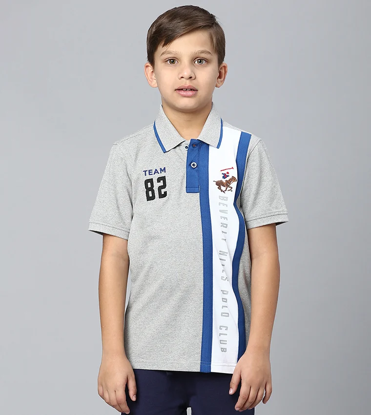 بيفرلي هيلز بولو كلوب تيشيرت بولو بأكمام قصيرة من بيفرلي هيلز بولو كلوب بألوان متضاربة